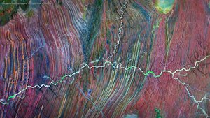 Composite satellite image of the Ugab River in Namibia