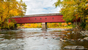 West Cornwall Covered Bridge over the Housatonic River, Connecticut