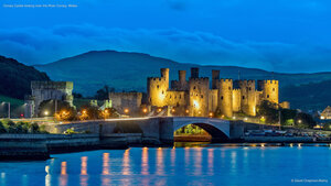 Conwy Castle looking over the River Conwy, Wales