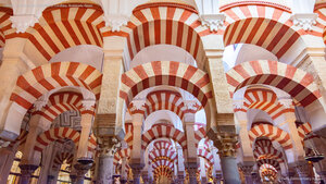 Interior of the Mosque-Cathedral of Córdoba, Andalusia, Spain