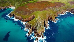 Cornwall coast in England