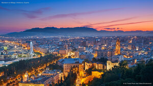 Atardecer en Málaga, Andalucía, España