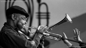 Dizzy Gillespie in 1990 at the 32nd Monterey Jazz Festival, California