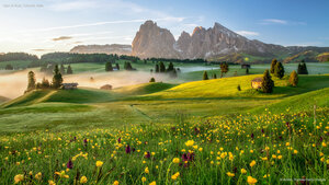 Alpe di Siusi, Dolomiti, Italia
