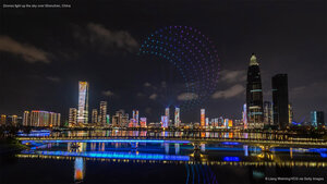 Drones light up the sky over Shenzhen, China