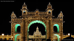 Mysuru Palace during Dasara, Karnataka