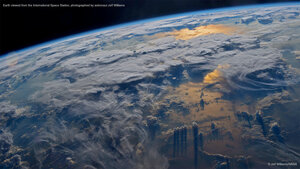 Earth viewed from the International Space Station, photographed by astronaut Jeff Williams