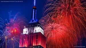 Empire State Building on the Fourth of July, New York City