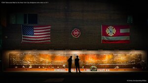 FDNY Memorial Wall for the New York City firefighters who died on 9/11