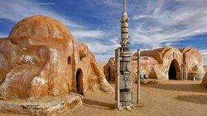 Filming location for the ´Star Wars´ movies, Chott el Djerid, Tunisia