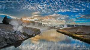 Firehole River in Yellowstone National Park, Wyoming