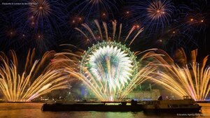 Fireworks in London for the New Year