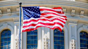 Flag display at the US Capitol, Washington, DC