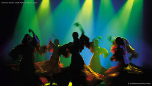 Flamenco dancers outside Palma de Majorca, Spain