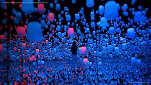 ‘Forest of Resonating Lamps’ at the Mori Building Digital Art Museum in Tokyo
