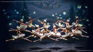 For the anniversary of the premiere of 'The Nutcracker,' a scene of the Moscow Ballet performing the popular dance
