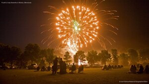 Fourth of July fireworks in Morton, Minnesota