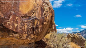 Fremont Indian petroglyphs, Dinosaur National Monument, Jensen, Utah