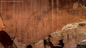 Petroglyphs near Fruita in Capitol Reef National Park, Utah