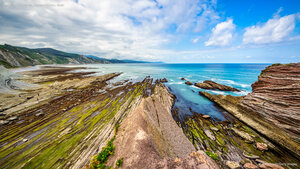 Rock layers in Zumaia, Basque Country, Spain