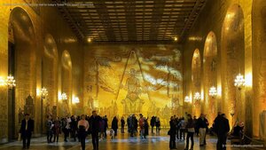 Golden Hall in Stockholm City Hall for today's Nobel Prize award ceremonies