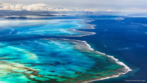 Barrier reef off the island of Grande Terre in the French overseas territory of New Caledonia