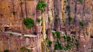 Guoliang Tunnel in the Taihang Mountains in Henan Province, China
