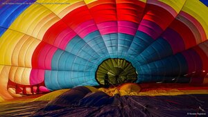 Hot air balloon inflating for the Winthrop Balloon Festival in Washington State