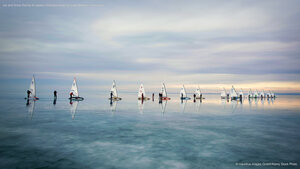 Ice and Snow Sailing European Championships on Lake Balaton in Hungary