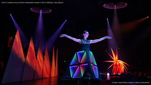 Infini-D, modeled during the World of WearableArt Awards in 2019 in Wellington, New Zealand
