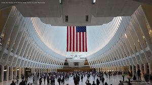 Inside the Oculus at the World Trade Center in Lower Manhattan