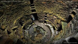 Interior of the Broch of Mousa on Mousa Island, Scotland