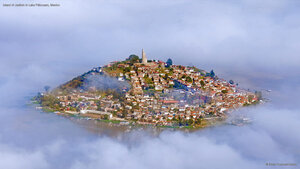 Island of Janitzio in Lake Pátzcuaro, Mexico