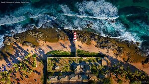 Itapuã Lighthouse in Salvador, Bahia, Brazil