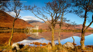 Kilchurn Castle reflected in Loch Awe, Argyll and Bute, Scotland