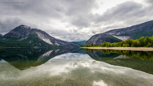 Kobbvatnet Lake in Sørfold, Norway