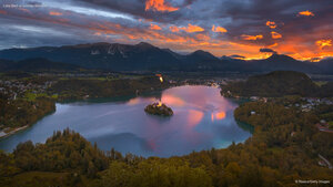 Lake Bled at sunrise, Slovenia