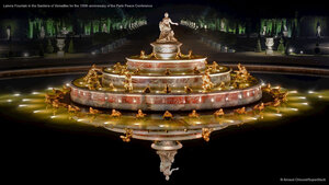 Latona Fountain in the Gardens of Versailles for the 100th anniversary of the Paris Peace Conference