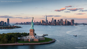 Statue of Liberty and Lower Manhattan, New York City