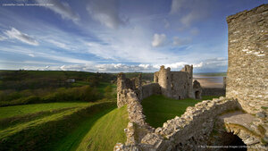 Llansteffan Castle, Carmarthenshire, Wales