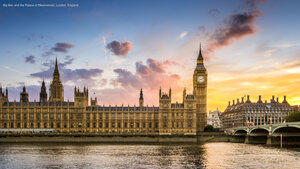 Big Ben and the Palace of Westminster, London, England