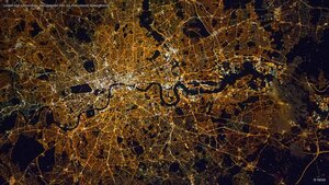 London and surroundings photographed from the International Space Station