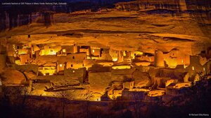 Luminaria festival at Cliff Palace in Mesa Verde National Park, Colorado