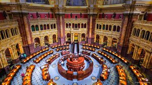 Main Reading Room of the Library of Congress, Washington, DC