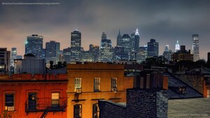 Manhattan’s Financial District as seen from Brooklyn Heights, New York