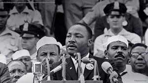 Martin Luther King, Jr., delivering his ‘I Have a Dream’ speech in Washington, DC, on August 28, 1963