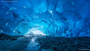 Ice cave in the Mendenhall Glacier, Alaska