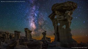 Milky Way over the Bisti/De-Na-Zin Wilderness in New Mexico