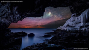 Milky Way seen from the coast near Bar Harbor, Maine