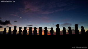 Moai statues on Easter Island, Chile